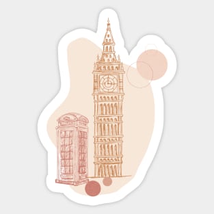 Abstract Watch Tower London Sticker